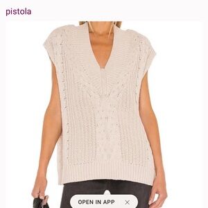 Pistola Cream V-Neck Sweater